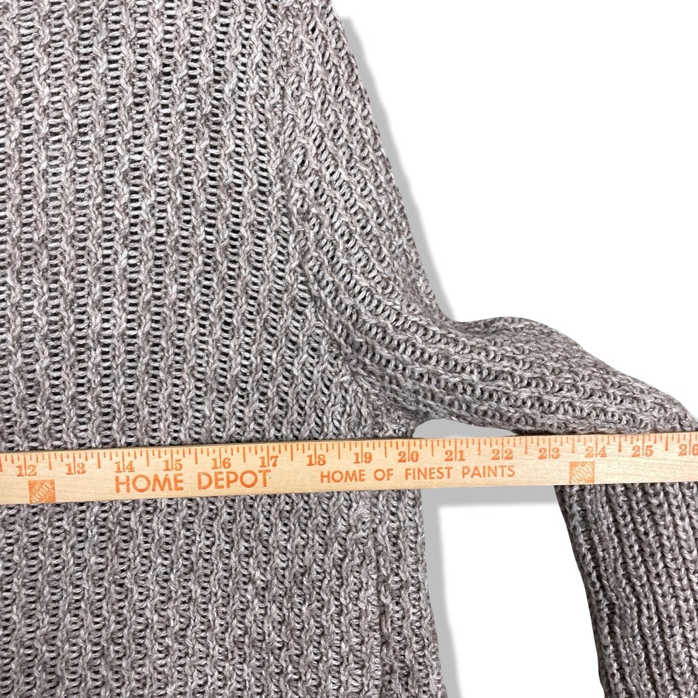 J Jill Women Sweater Knit Cardigan Womens L Brown Shawl Collar Buttons Fall Girl - Picture 5 of 8